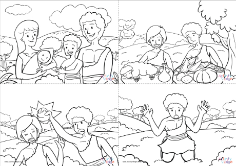 Cain and Abel colouring pages
