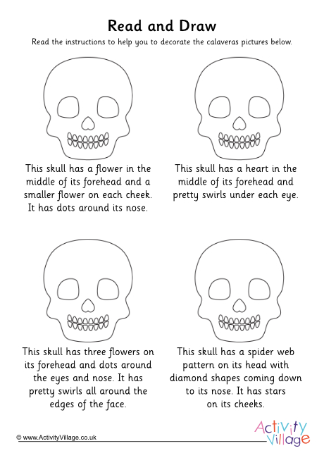 Calaveras Read and Draw