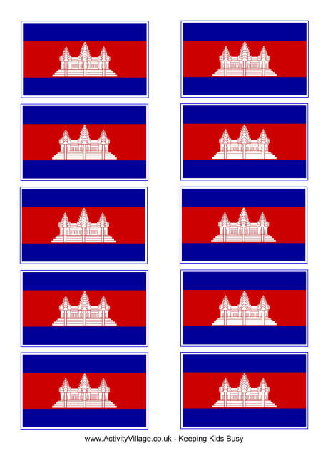 Cambodia Flag Printable