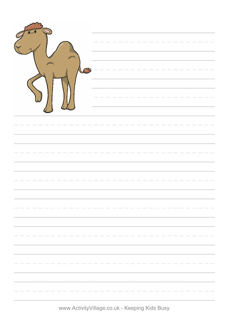 Camel Writing Paper
