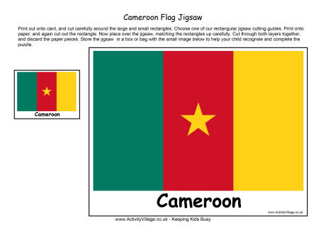 Cameroon flag jigsaw