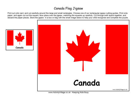 Canada flag jigsaw Canada flag jigsaw