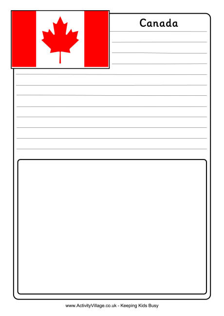 Canada notebooking page