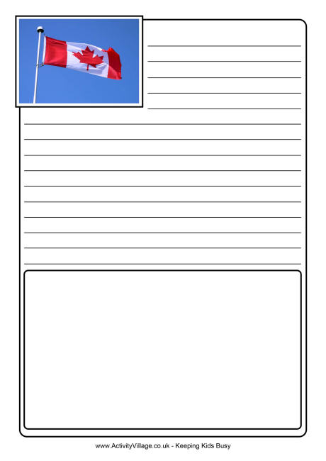 Canadian flag notebooking page 2 