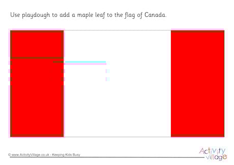 Canadian Flag Playdough Mat