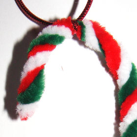 Candy cane decoration detail