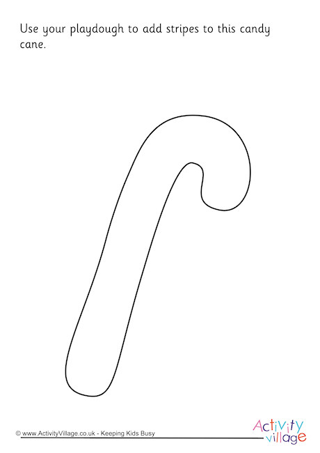 Candy Cane Playdough Mat