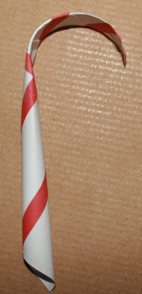 Candy cane printable craft detail