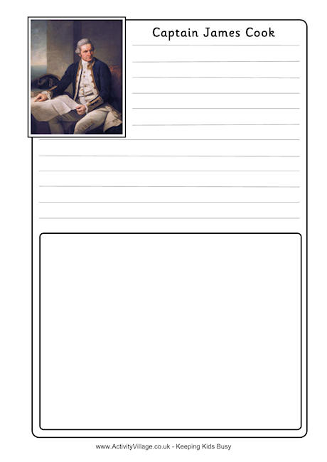 Captain Cook notebooking page