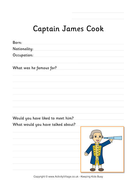 james cook coloring pages - photo #36