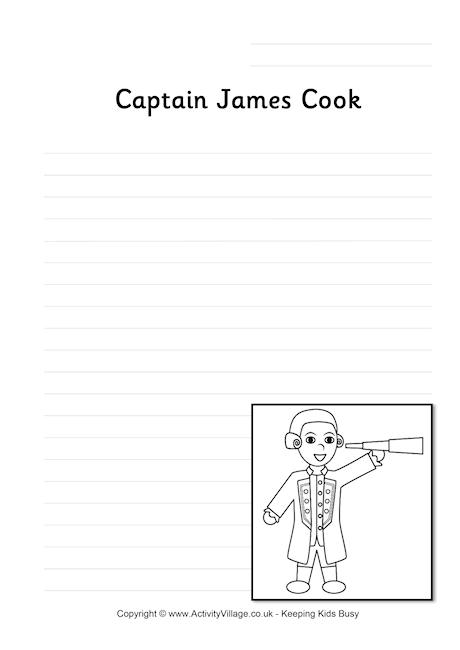 Captain Cook writing page