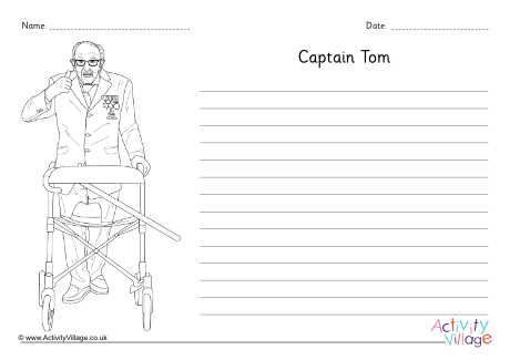 Captain Tom writing page