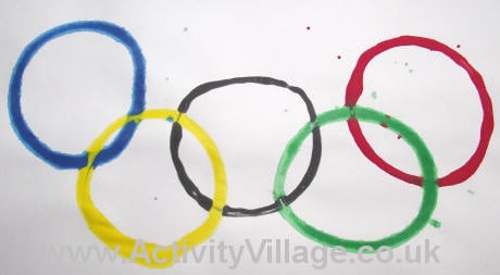 Cardboard tube Olympic ring printing