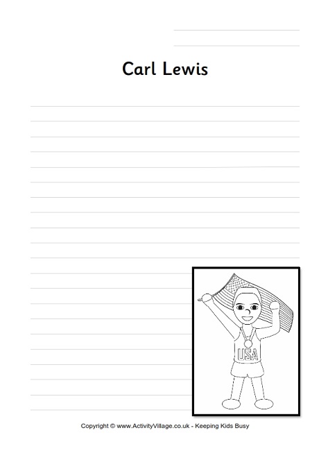 Carl Lewis writing page