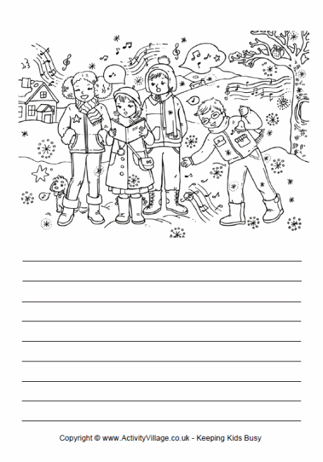 Carol singers story paper
