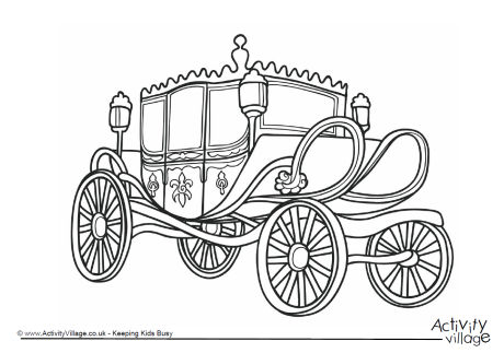 Carriage Colouring Page 1