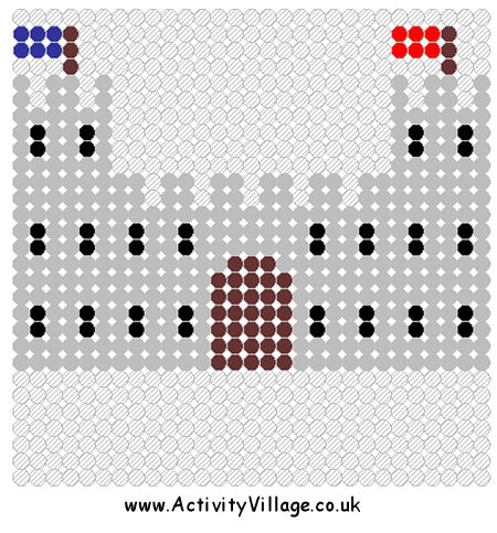 Castle fuse bead pattern