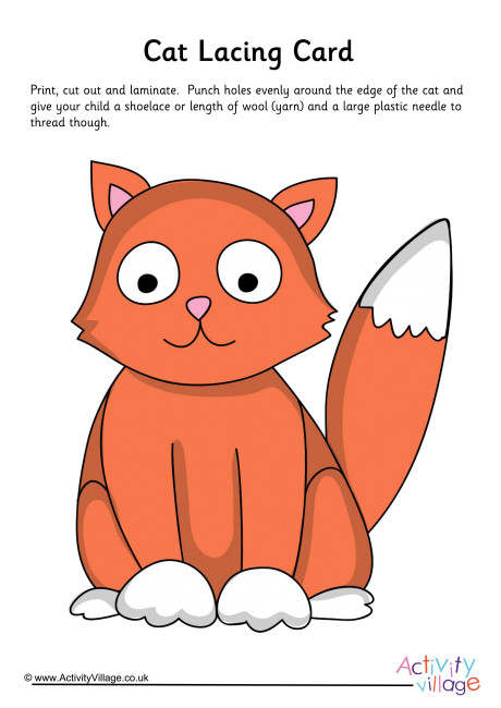 Cat Lacing Card