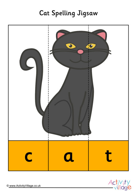 Cat Spelling Jigsaw Cat Spelling Jigsaw