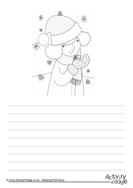 Catching snowflakes story paper