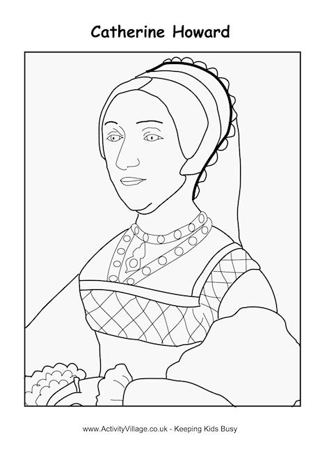 Catherine Howard colouring page