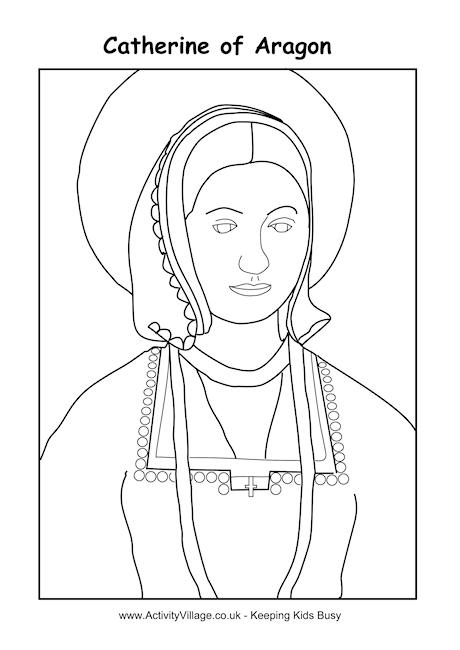 Catherine of Aragon colouring page