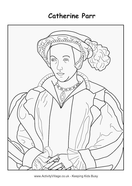 Catherine Parr colouring page