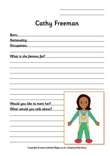 Cathy Freeman worksheet 