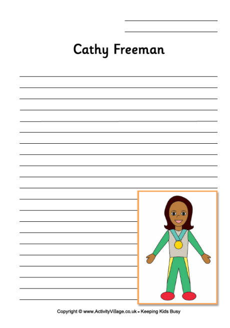 Cathy Freeman writing page