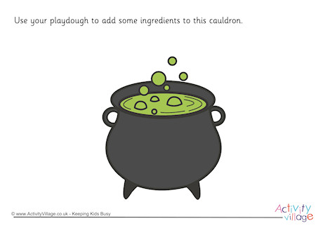 Cauldron Playdough Mat