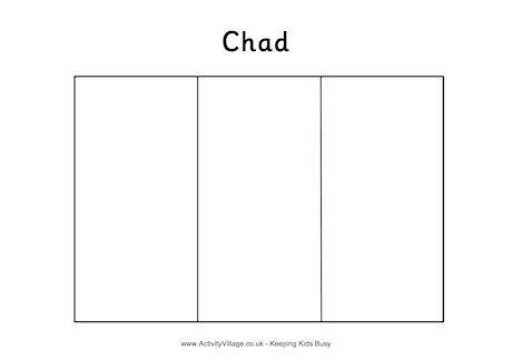 Chad Flag Colouring Page
