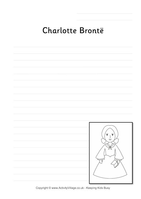 Charlotte Bronte writing page