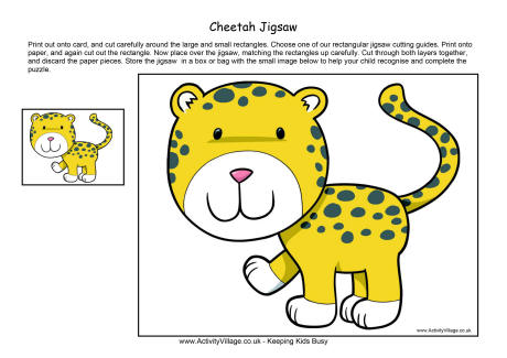 Cheetah jigsaw Cheetah jigsaw