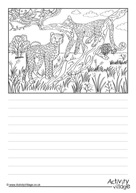 Cheetahs Scene Story Paper