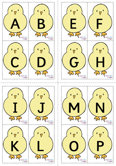 Chick Alphabet Cards Chick Alphabet Cards