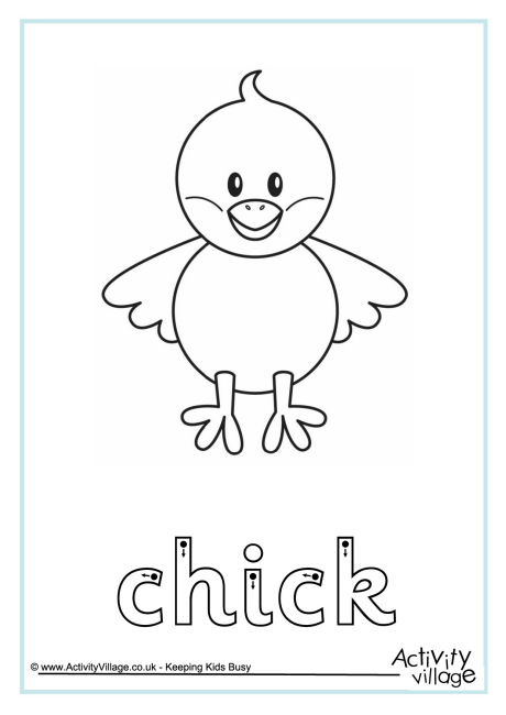 Chick finger tracing