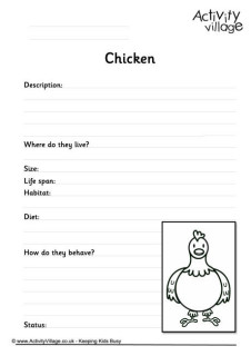 Chicken Worksheets