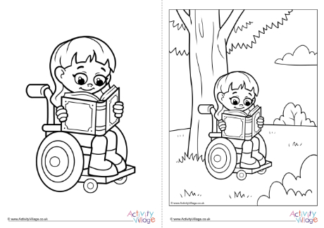 Children With Disabilities Colouring Page 29