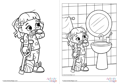 Children With Disabilities Colouring Page 2