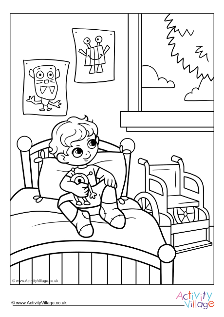 Children With Disabilities Colouring Page 5