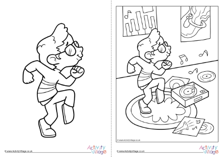Children With Disabilities Colouring Page 9