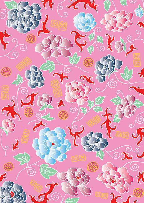 Chinese carnations scrapbook paper