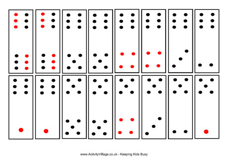 Chinese dominoes printable