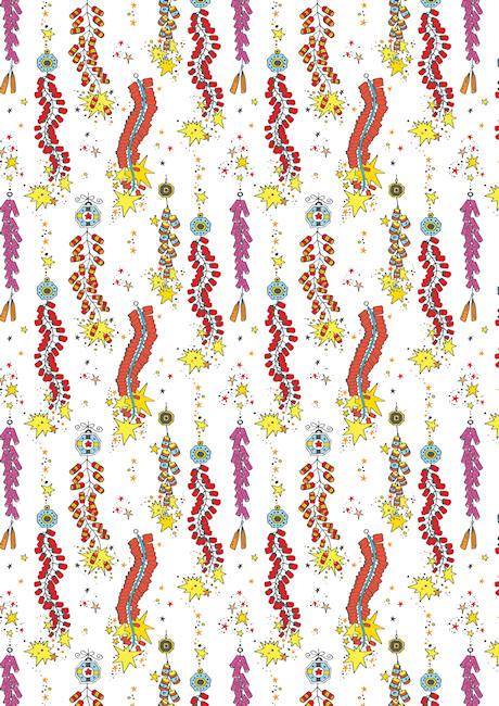 Chinese firecrackers scrapbook paper