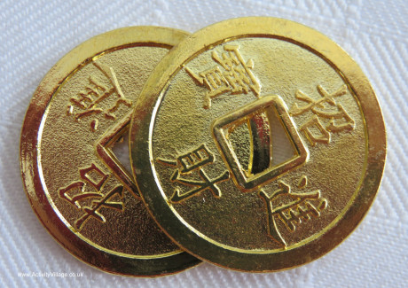 Chinese good luck coins poster