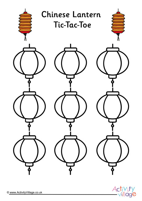 Chinese Lantern Tic Tac Toe