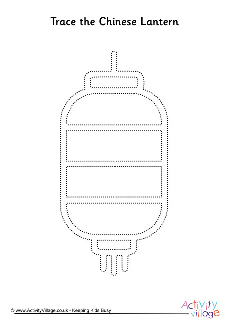 Chinese lantern tracing page