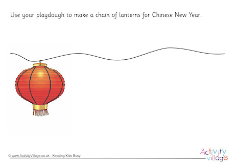 Chinese Lanterns Playdough Mat
