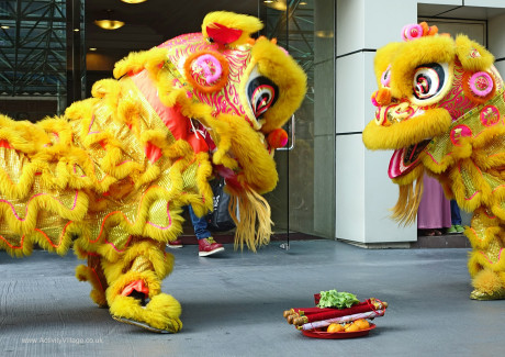 Chinese lion dance poster