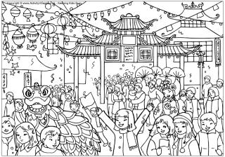 Chinese New Year Colouring Pages